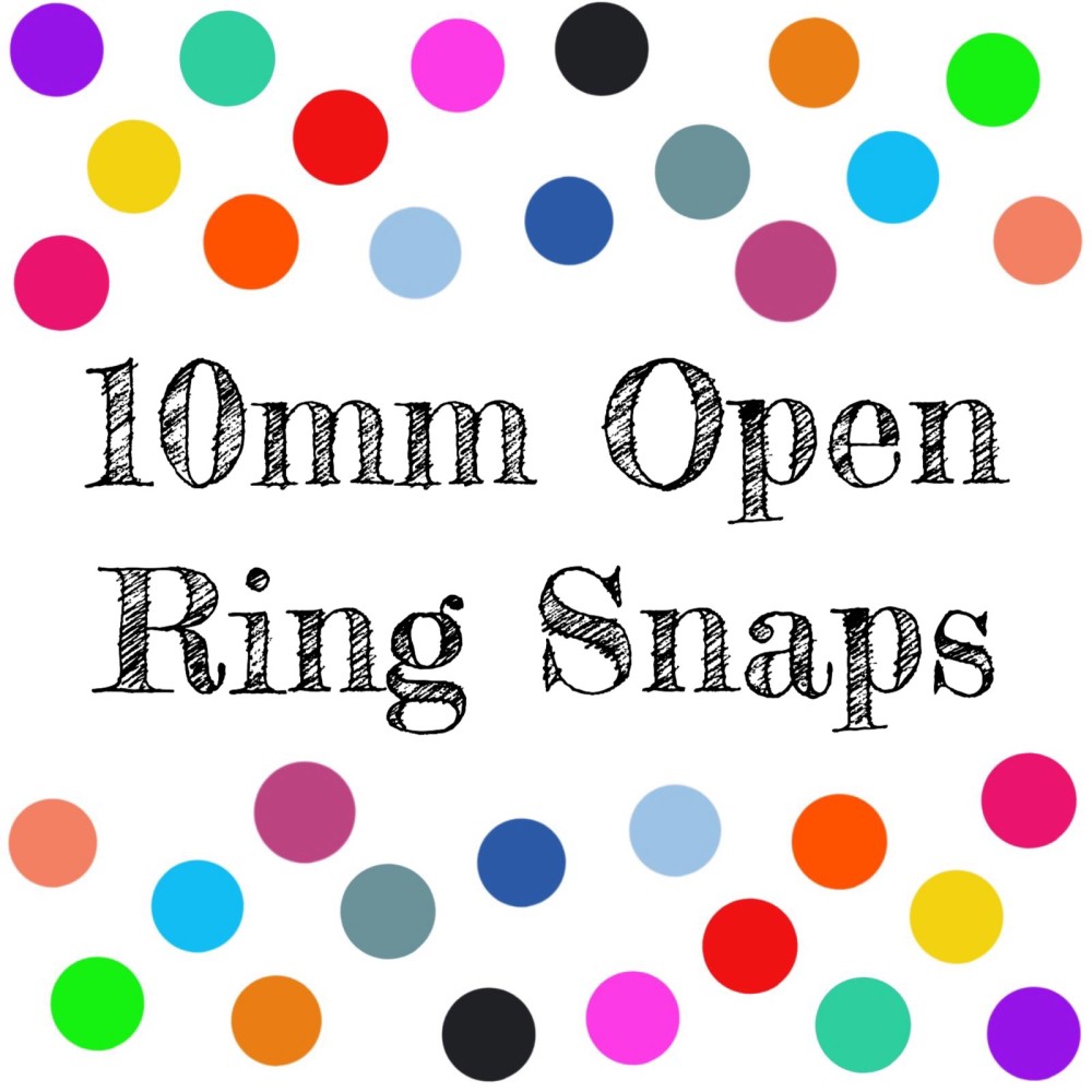 10mm KAM Open Ring Metal Snaps